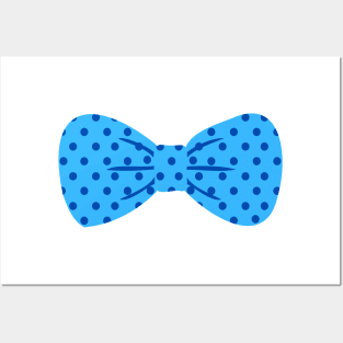 Blue polkadot tie Posters and Art